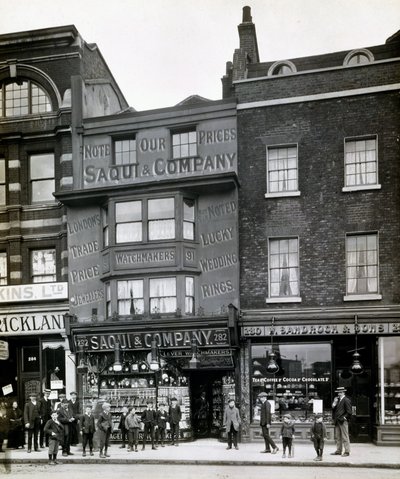 Saqui und Company, 282 Bishopsgate, London, begyndelsen af 1900-tallet af English Photographer